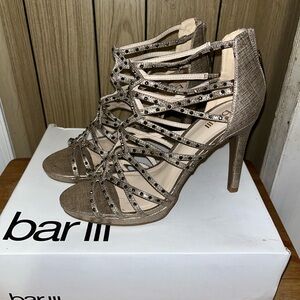 Bar III Women's Brown Strappy Heels